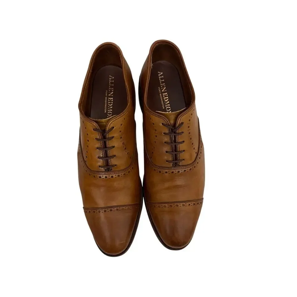 Allen Edmonds Bench Welt Cap Toe Brown Leather Oxford Dress Shoes Size 10 - Picture 2 of 7
